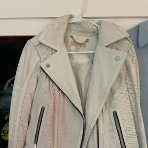 Michael Kors Medium Leather Bomber Jacket